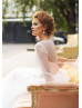 V Neck Sparkle Elegant Lace Wedding Dress